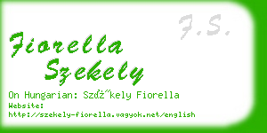 fiorella szekely business card